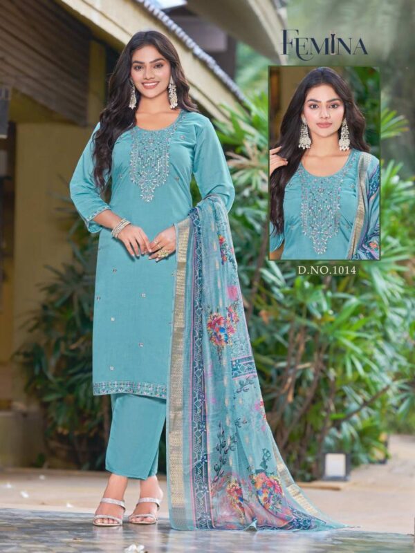 Ganesha Femina Vol 1 Roman Silk Readymade Dress Catalog Wholesale Collection - Image 4