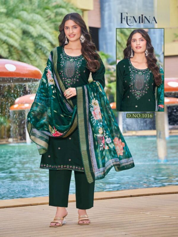 Ganesha Femina Vol 1 Roman Silk Readymade Dress Catalog Wholesale Collection - Image 5