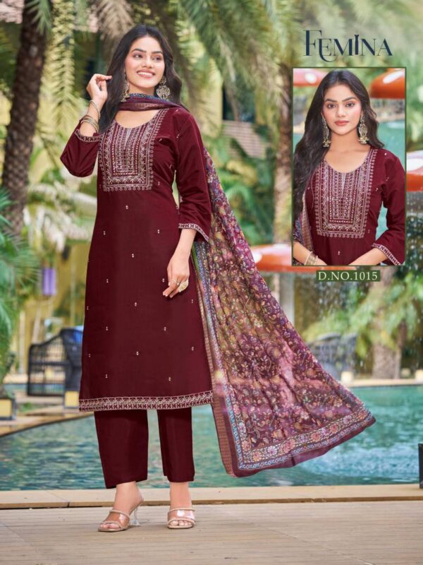 Ganesha Femina Vol 1 Roman Silk Readymade Dress Catalog Wholesale Collection - Image 6