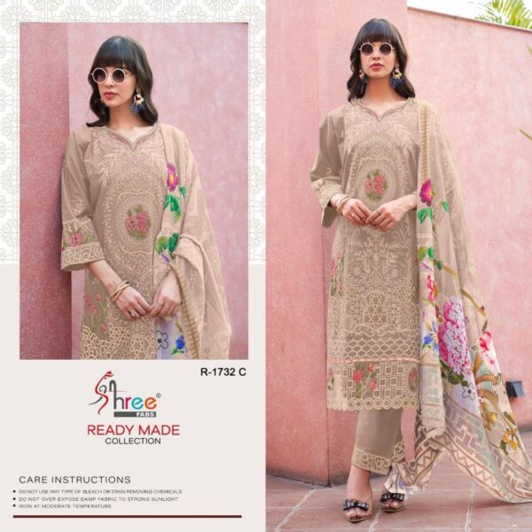Shree R 1732 Cambric Cotton Readymade Pakistani Salwar Suits Catalog Wholesale Collection - Image 5