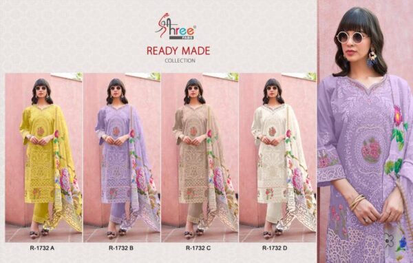 Shree R 1732 Cambric Cotton Readymade Pakistani Salwar Suits Catalog Wholesale Collection - Image 6