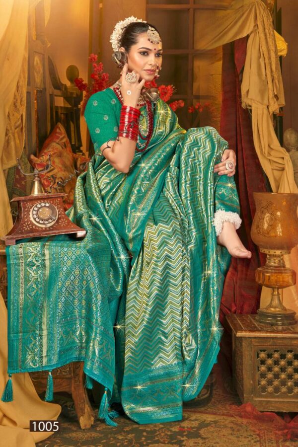 Saroj Vaishnavi Silk Saroski Vol 1 Wedding Wear Kanjivaram Silk Saree Catalog Wholesale Collection - Image 6