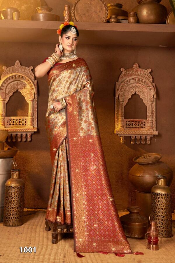 Saroj Vaishnavi Silk Saroski Vol 2 Traditional Wear Silk Saree Catalog Wholesale Collection - Image 3