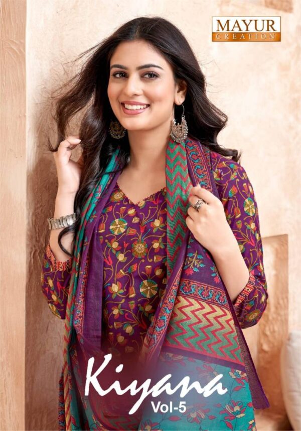 Mayur Kiyana Vol 5 Cotton Dress Material Catalog Wholesale Collection