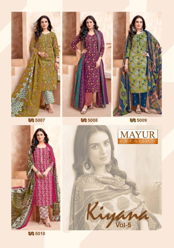 Mayur Kiyana Vol 5 Cotton Dress Material Catalog Wholesale Collection - Image 12
