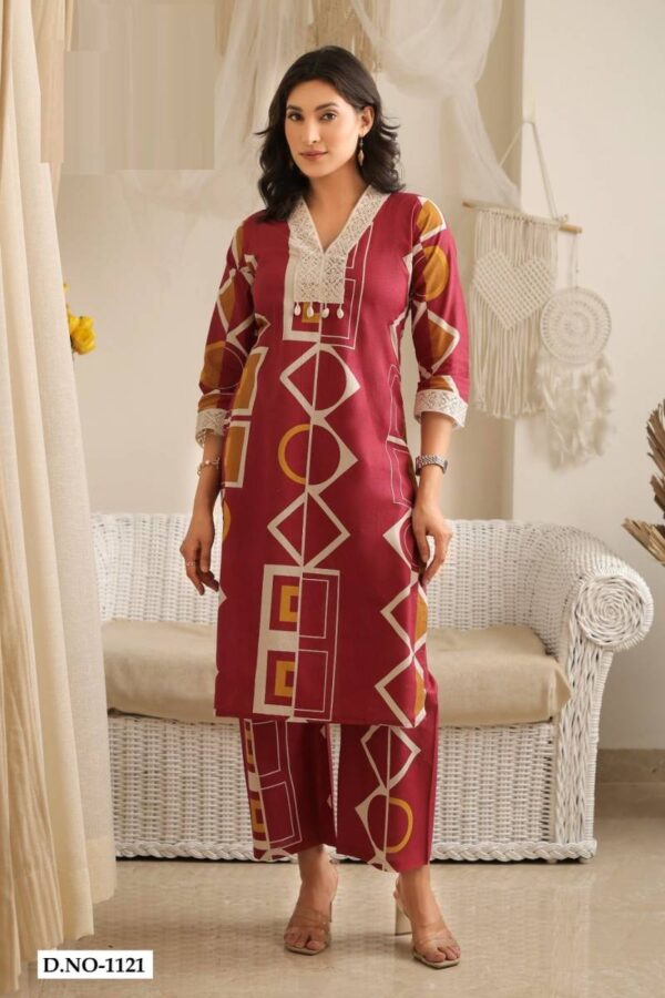 Lar 1117 To 1121 Cotton Flex Co Ord Set Catalog Wholesale Collection
