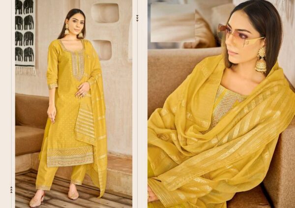 Lar Saadgi Vol 1 Chanderi Salwar Kameez Catalog Wholesale Collection - Image 4