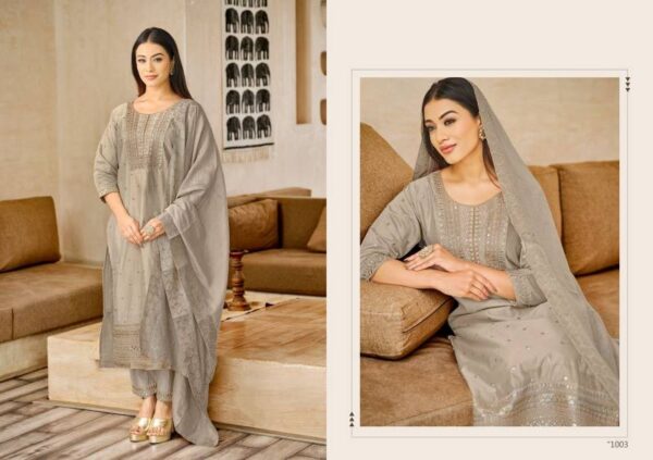 Lar Saadgi Vol 1 Chanderi Salwar Kameez Catalog Wholesale Collection - Image 2