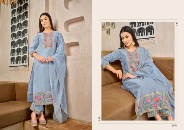 Lar Saadgi Vol 1 Chanderi Salwar Kameez Catalog Wholesale Collection - Image 5