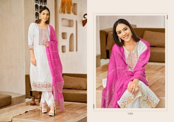 Lar Saadgi Vol 1 Chanderi Salwar Kameez Catalog Wholesale Collection - Image 6