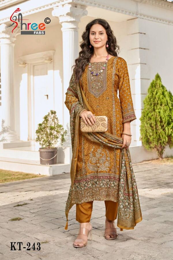Shree Kt 243 Viscose Maslin Digital Salwar Suits Catalog Wholesale Collection - Image 3