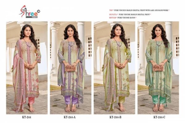 Shree Kt 244 Viscose Maslin Digital Salwar Suits Catalog Wholesale Collection - Image 6