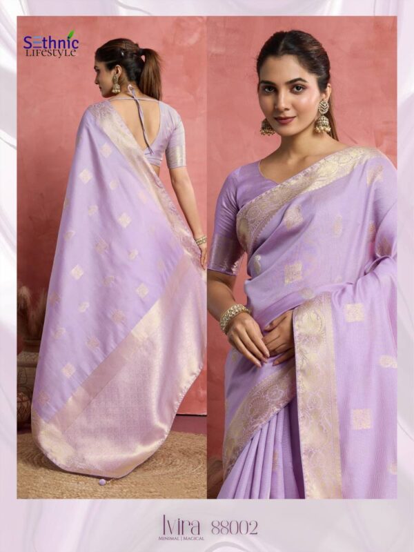 Sethnic Ivira Soft Silk Woven Fancy Saree Catalog Wholesale Collection - Image 2