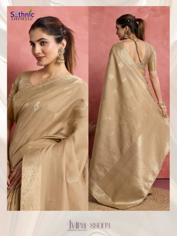 Sethnic Ivira Soft Silk Woven Fancy Saree Catalog Wholesale Collection - Image 4