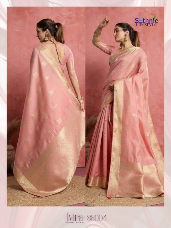 Sethnic Ivira Soft Silk Woven Fancy Saree Catalog Wholesale Collection - Image 5