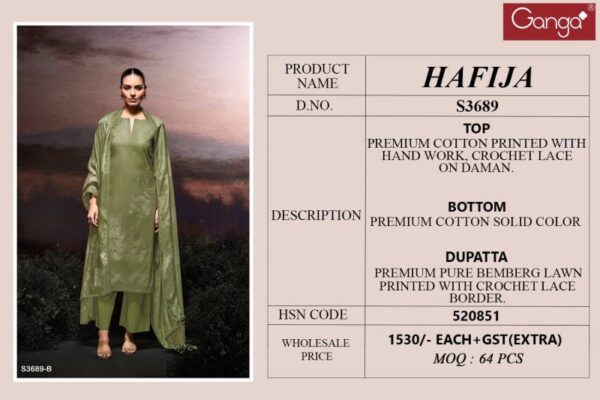 Ganga Hafija Cotton Printed Salwar Kameez Catalog Wholesale Collection - Image 6