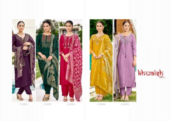 Lar Khwaish Vol 1 Dola Silk Fancy Salwar Kameez Catalog Wholesale Collection - Image 7