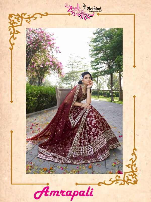 Zeel Amrapali Dola Silk Jacquard Designer Lehenga Choli Catalog Wholesale Collection