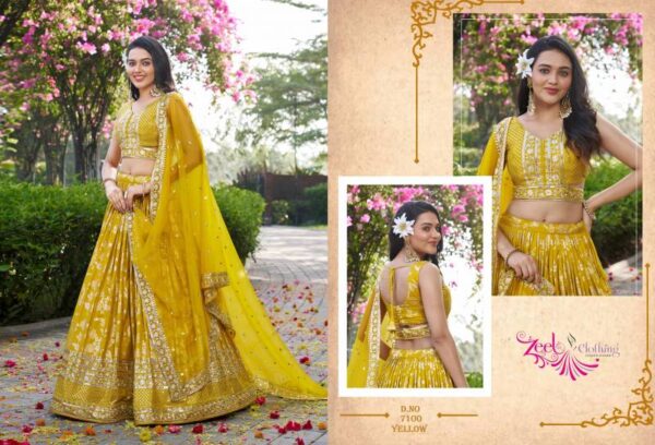 Zeel Amrapali Dola Silk Jacquard Designer Lehenga Choli Catalog Wholesale Collection - Image 2