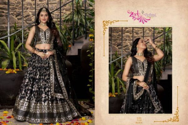 Zeel Amrapali Dola Silk Jacquard Designer Lehenga Choli Catalog Wholesale Collection - Image 8