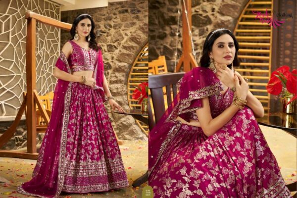 Zeel Amrapali Dola Silk Jacquard Designer Lehenga Choli Catalog Wholesale Collection - Image 13