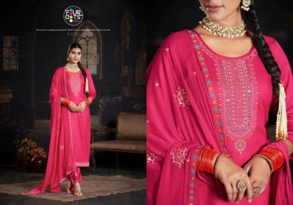 Four Dots Padmavati Jam Cotton Dress Material Catalog Wholesale Collection - Image 2
