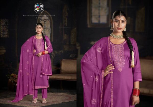 Four Dots Padmavati Jam Cotton Dress Material Catalog Wholesale Collection - Image 3