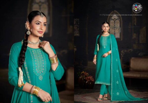 Four Dots Padmavati Jam Cotton Dress Material Catalog Wholesale Collection - Image 4