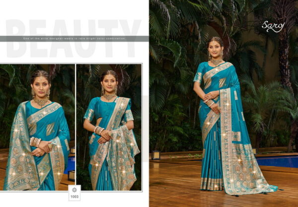 Saroj Surekha Silk Vol 1 Satin Silk Saree Catalog Wholesale Collection - Image 2