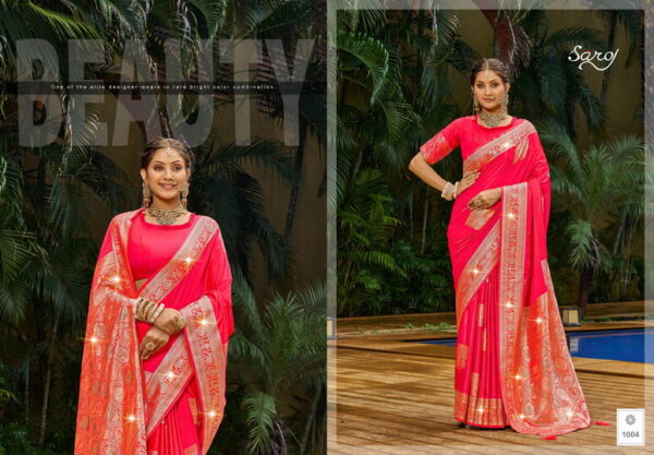 Saroj Surekha Silk Vol 1 Satin Silk Saree Catalog Wholesale Collection - Image 4