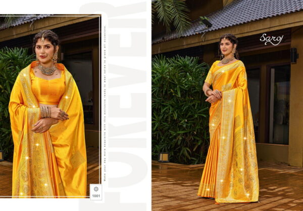 Saroj Surekha Silk Vol 1 Satin Silk Saree Catalog Wholesale Collection - Image 7