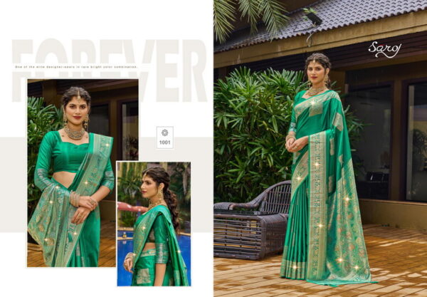 Saroj Surekha Silk Vol 1 Satin Silk Saree Catalog Wholesale Collection - Image 8