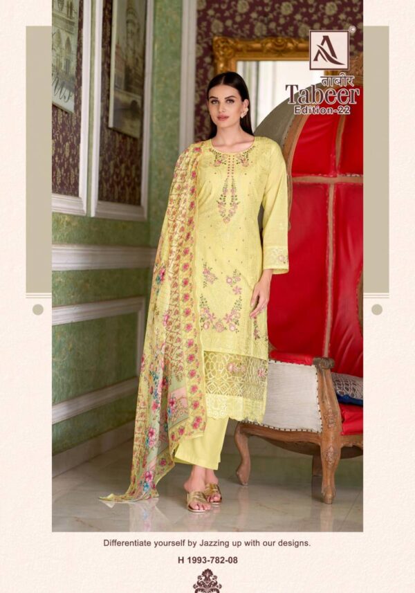 Alok Tabeer Edition 22 Cambric Lawn Dress Material Catalog Wholesale Collection - Image 2