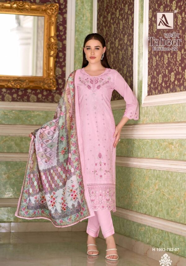 Alok Tabeer Edition 22 Cambric Lawn Dress Material Catalog Wholesale Collection - Image 3