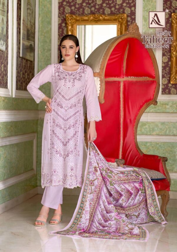 Alok Tabeer Edition 22 Cambric Lawn Dress Material Catalog Wholesale Collection - Image 6