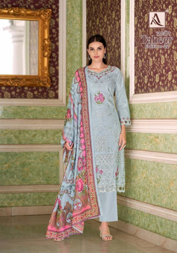 Alok Tabeer Edition 22 Cambric Lawn Dress Material Catalog Wholesale Collection - Image 9
