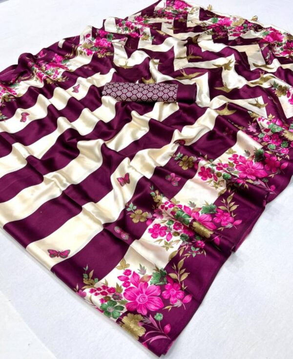 Trisha Semi Modal With Tussle Printed Saree Catalog Wholesale Collection - Image 7