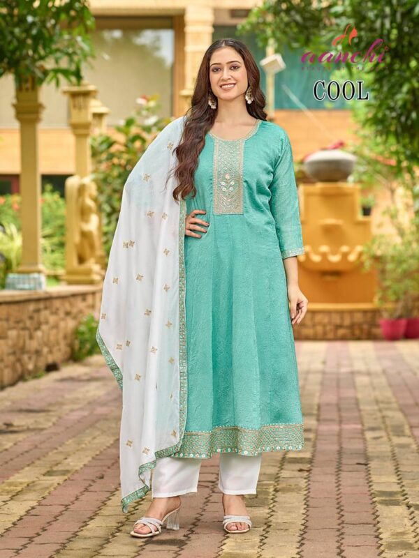 Aanchi Cool Fancy Kurti Bottom With Dupatta Catalog Wholesale Collection - Image 3