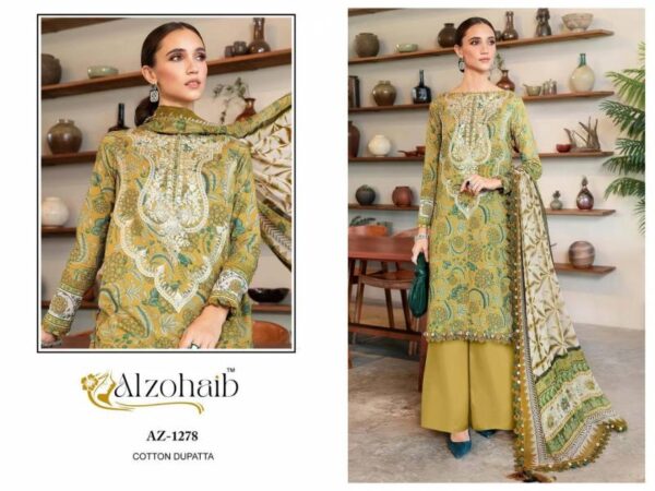 Alzohaib Anaya Chiffon Dupatta Pakistani Salwar Suits Catalog Wholesale Collection - Image 3