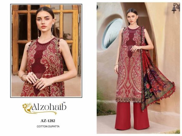 Alzohaib Anaya Chiffon Dupatta Pakistani Salwar Suits Catalog Wholesale Collection - Image 4