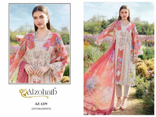 Alzohaib Anaya Chiffon Dupatta Pakistani Salwar Suits Catalog Wholesale Collection - Image 5