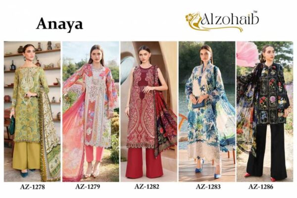 Alzohaib Anaya Chiffon Dupatta Pakistani Salwar Suits Catalog Wholesale Collection - Image 7