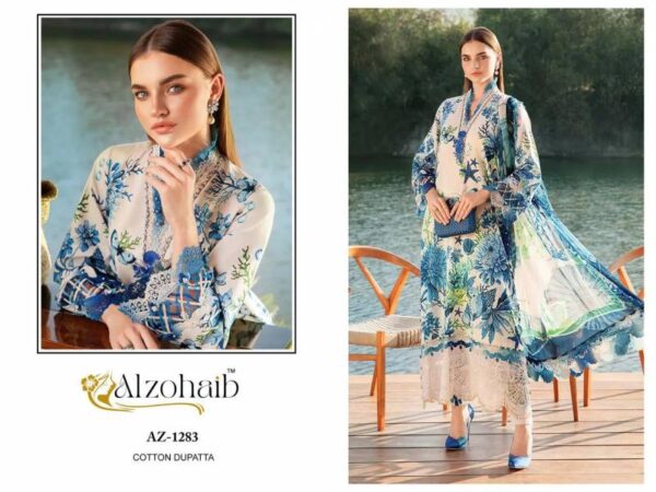 Alzohaib Anaya Chiffon Dupatta Pakistani Salwar Suits Catalog Wholesale Collection - Image 2