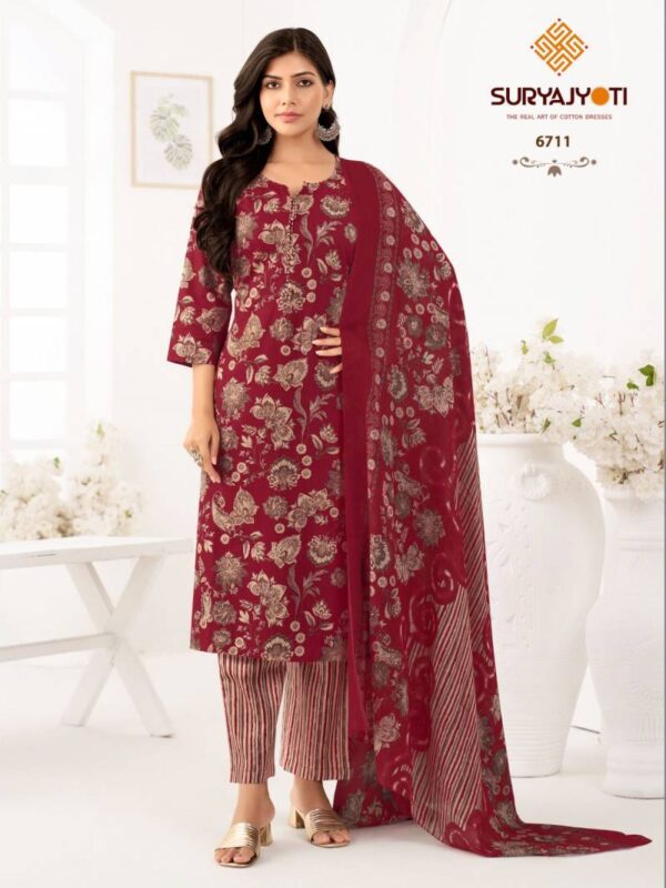 Suryajyoti Trendy Cotton Vol 67 Cotton Dress Material Catalog Wholesale Collection - Image 14