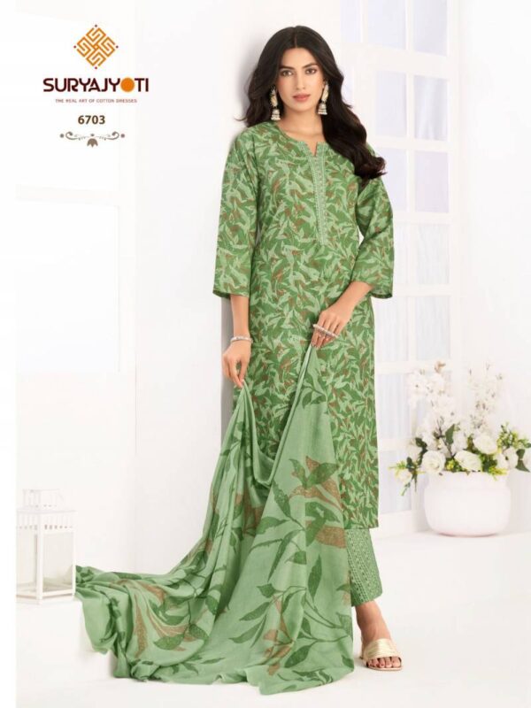 Suryajyoti Trendy Cotton Vol 67 Cotton Dress Material Catalog Wholesale Collection - Image 11
