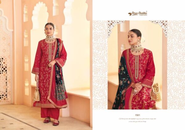 Shree Shalika Mandakini Vol 15 Viscose Dola Jacquard Salwar Kameez Catalog Wholesale Collection - Image 3