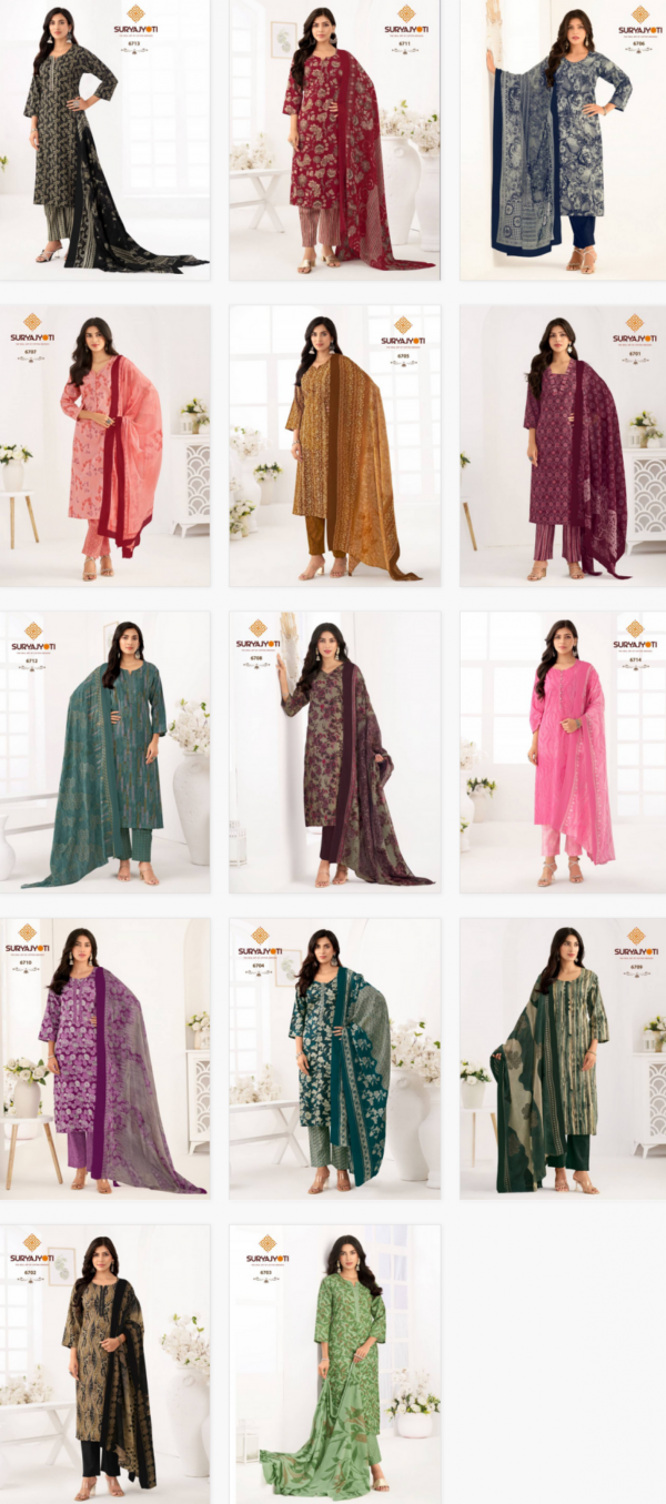 Suryajyoti Trendy Cotton Vol 67 Cotton Dress Material Catalog Wholesale Collection - Image 15