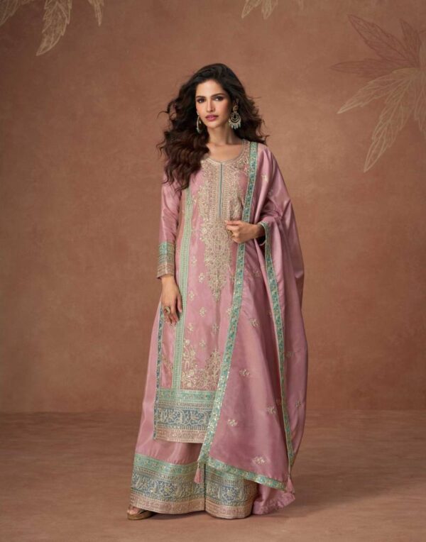 Aashirwad Tashi Organza Shimmer Silk Salwar Kameez Catalog Wholesale Collection Exporter - Image 4