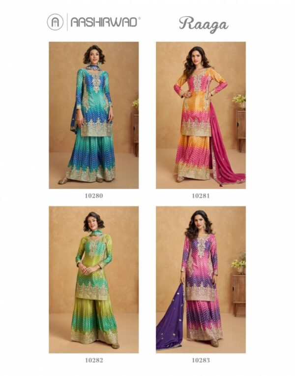 Aashirwad Raaga Premium Chinon Silk Salwar Kameez Catalog Wholesale Collection Exporter - Image 6