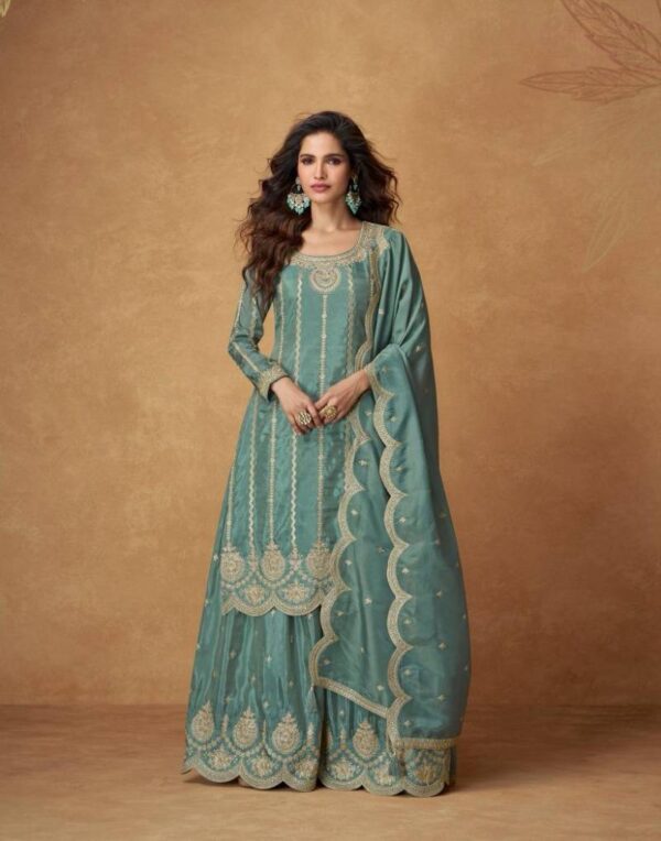 Aashirwad Saumya Organza Shimmer Silk Salwar Kameez Catalog Wholesale Collection Exporter - Image 2